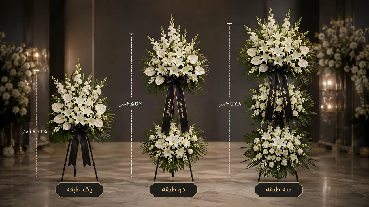 ابعاد تاج گل ابعاد تاج گل