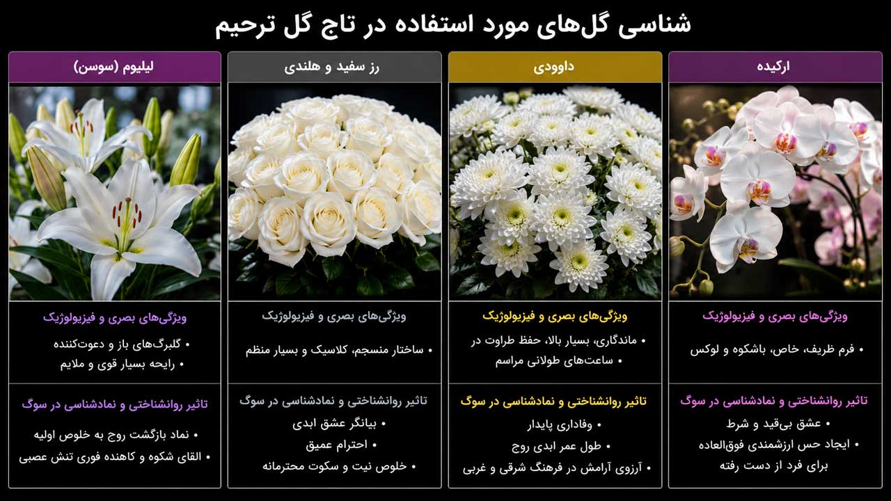 اهمیت وجود تاج گل در مراسم ترحیم اهمیت تاج گل مراسم عزا