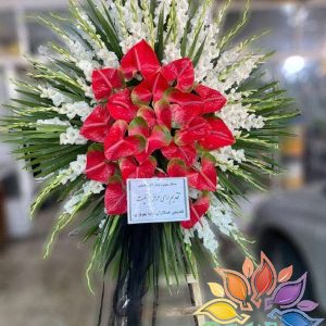 تاج گل یک طبقه تسلیت
