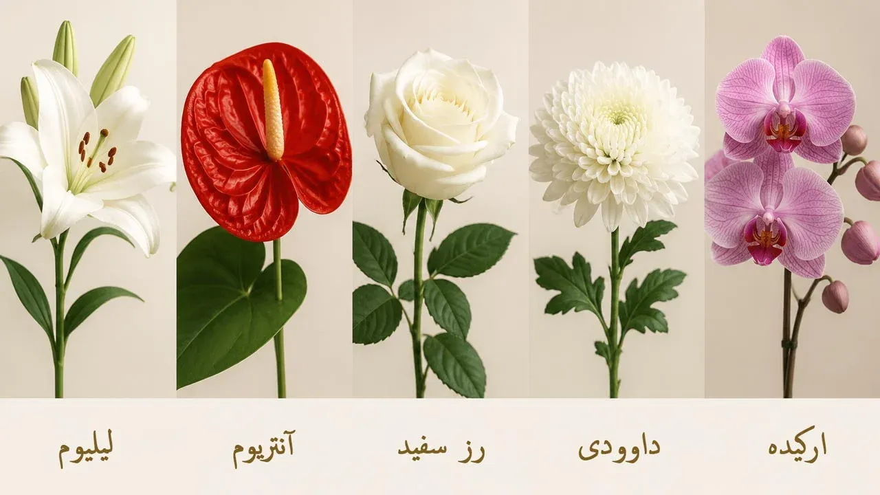 انواع گل در تاج گل ترحیم انواع گل در تاج گل ترحیم