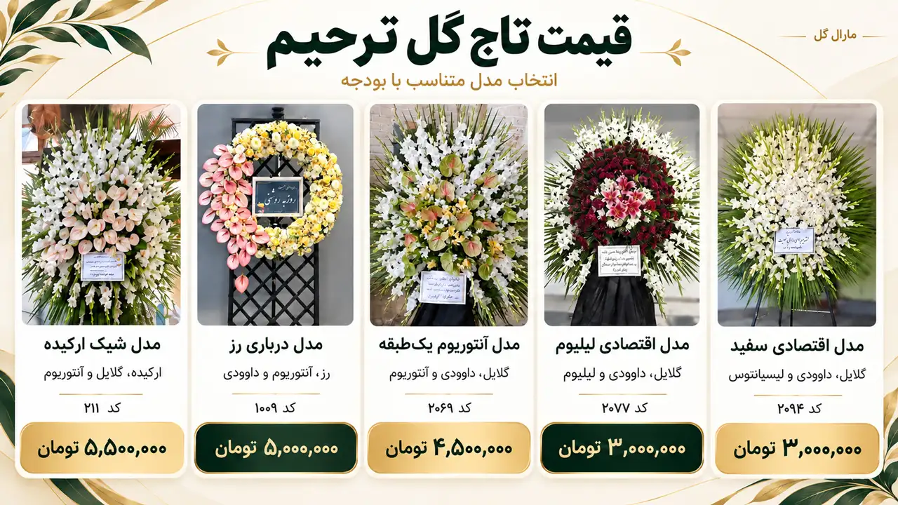 قیمت تاج گل ترحیم قیمت تاج گل ترحیم