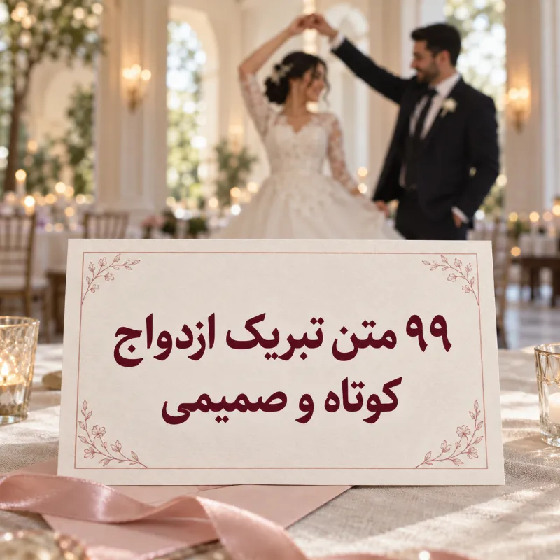 ۹۹ متن تبریک ازدواج